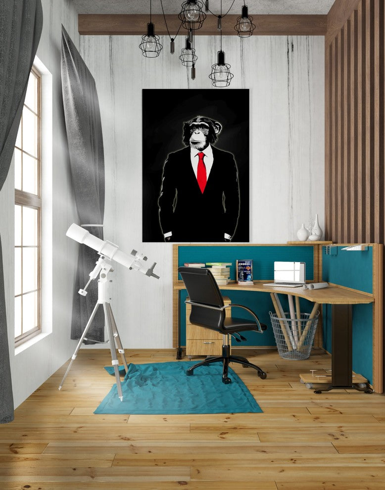 Cortesi Home "Domesticated Monkey" by Nicklas Gustafsson, Giclee Canvas, 28"x40"