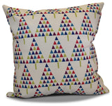 Triangle Trees 2 Pillow, White, 16"x16"