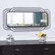 Gemma - Mid-Century Modern Metal Wall Mirror - Matte Black Finish