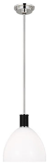 Generation Lighting, LP1041PNMG, Small Pendant, Polished Nickel