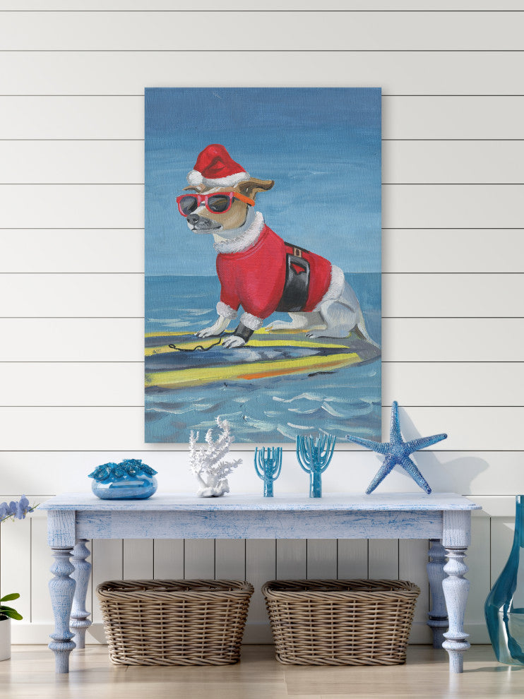 "Santa on the Water" Painting Print on Wrapped Canvas, 40x60