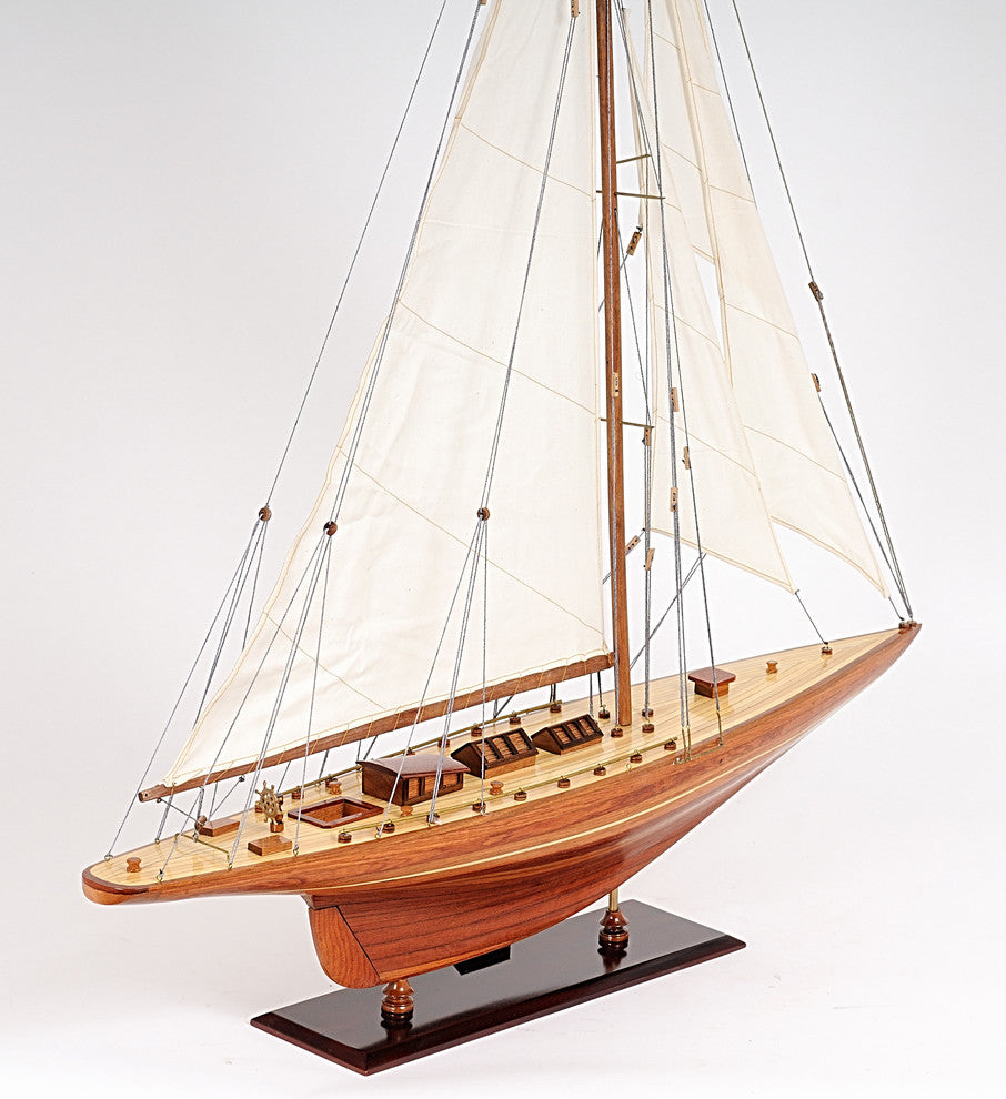 Shamrock Yacht Wooden model sailing boat, Large