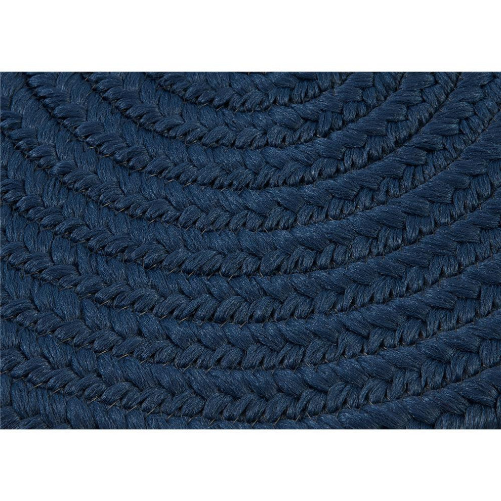 Colonial Mills Rug Reversible Flat-Braid, Oval Runner Navy Runner