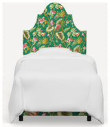 Red from Scalamandre Twin Geneva Bed, Tropical Flora Green