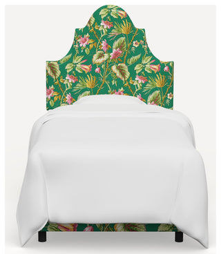 Red from Scalamandre Twin Geneva Bed, Tropical Flora Green