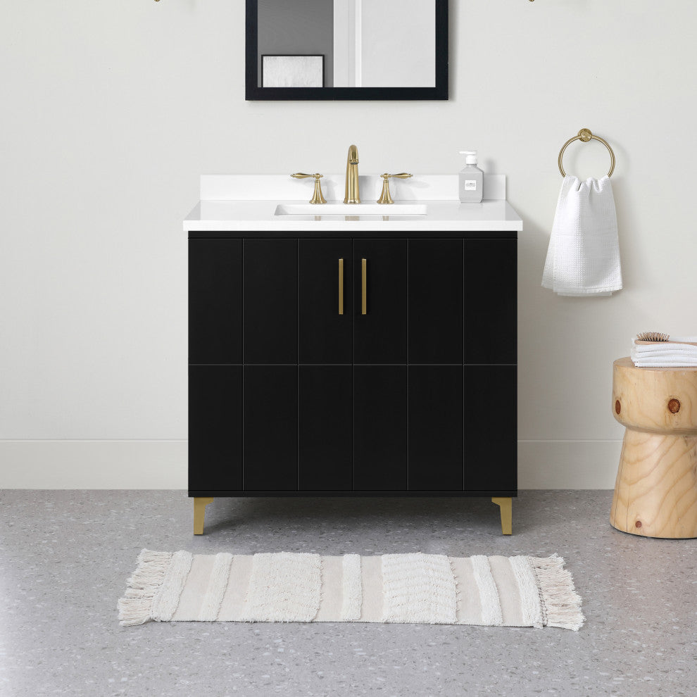 OVE Decors Zenia 36" Bathroom Vanity, Black, 36 in.