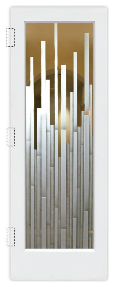 Interior Prehung Door or Interior Slab Door - Mosaics - Primed - 24" x 80" -...