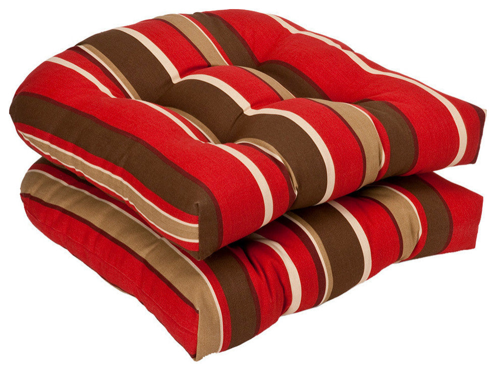 Monserrat Red Wicker Seat Cushion, Set of 2