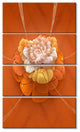 Yellow Blossom Fractal Flower, Flower Artwork on Canvas, 28"x48", 4 Panels