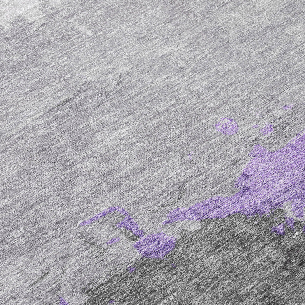 Machine Washable Indoor/Outdoor Chantille ACN1885 Purple 10' x 14' Rug
