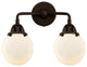 Beacon Bath Vanity Light, Oil Rubbed Bronze, Matte White, Matte White