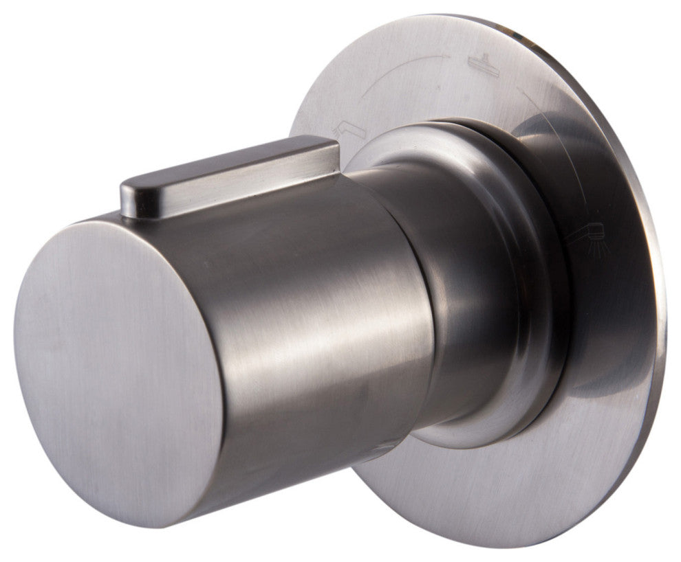 ALFI Brand AB9101-BN Brushed Nickel Modern Round 3 Way Shower Diverter