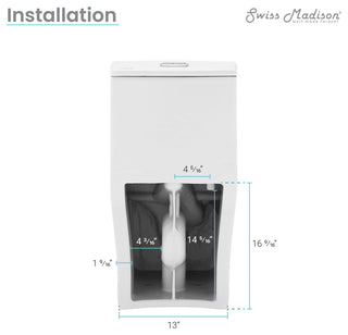 Concorde One-Piece Square Toilet Dual Flush 0.8/1.28 GPF, Glossy White