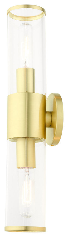 Satin Brass Nautical, Contemporary, Urban, Industrial Vanity Sconce