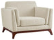 Chance Upholstered Fabric Armchair, Beige