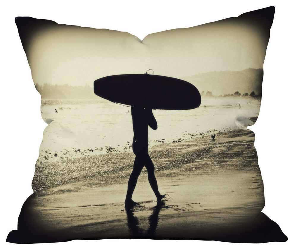 Deny Designs Shannon Clark Surfers Silhouette Outdoor Throw Pillow, 16x16x4