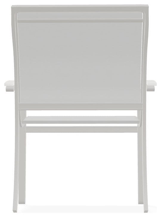 Bazza Sling Stackable Outdoor Dining Chair, White/Snow