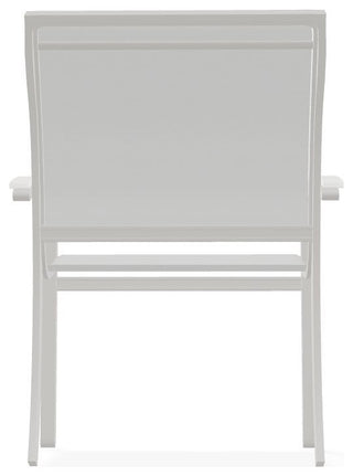 Bazza Sling Stackable Outdoor Dining Chair, White/Snow