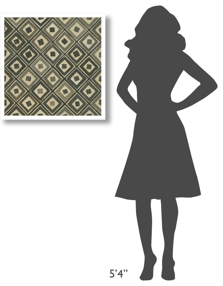 "Diagonal Squares" Digital Paper Print by Kathrine Lovell, 26"x26"