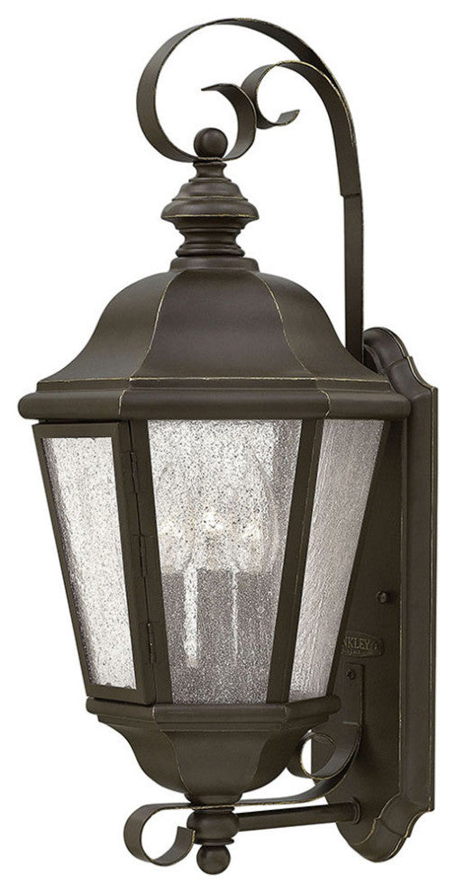 Hinkley Edgewater Medium Wall Mount Lantern, Oil Rubbed Bronze