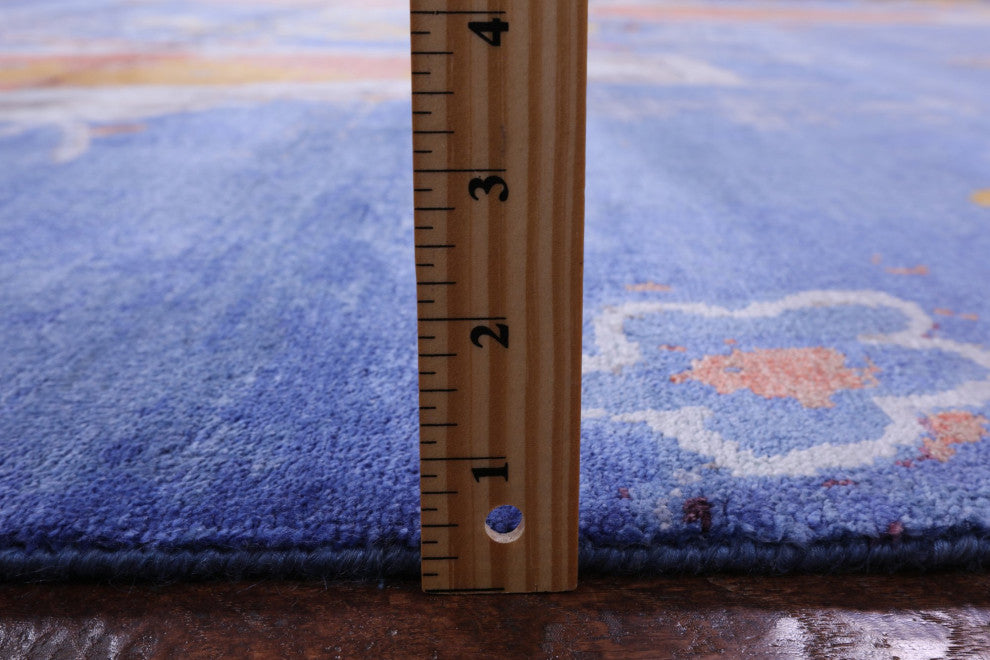 8' 10" X 11' 11" Silk Fish Design Handmade Rug Q11599