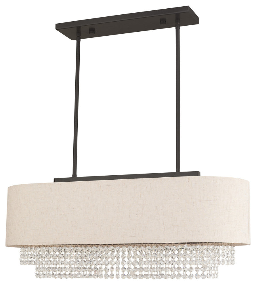 Livex Lighting English Bronze 3-Light Linear Chandelier