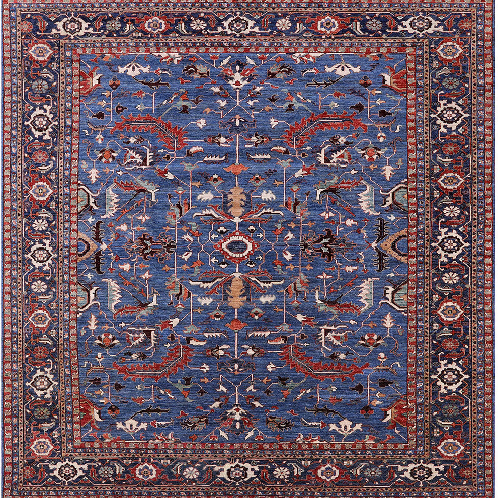 Ahgly Company Indoor Square Mid-Century Modern Area Rugs, 3' Square