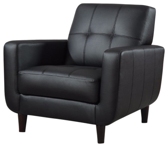 High Toned Accent Chair, Black
