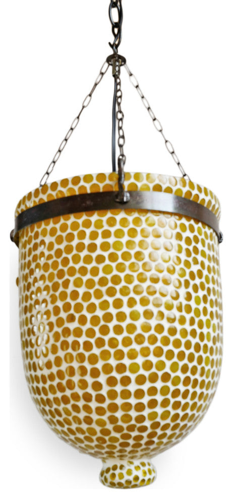 Yellow Mosaic Bucket Pendant, Small