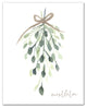 Watercolor Mistletoe Canvas Wall Art, 16"x20"