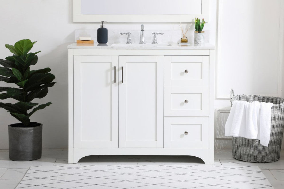 Elegant Decor Moore Bathroom Vanity White