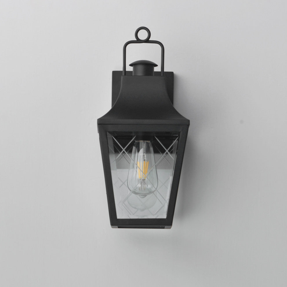 Maxim 30361 Storybook 15" Tall Outdoor Wall Sconce - Black