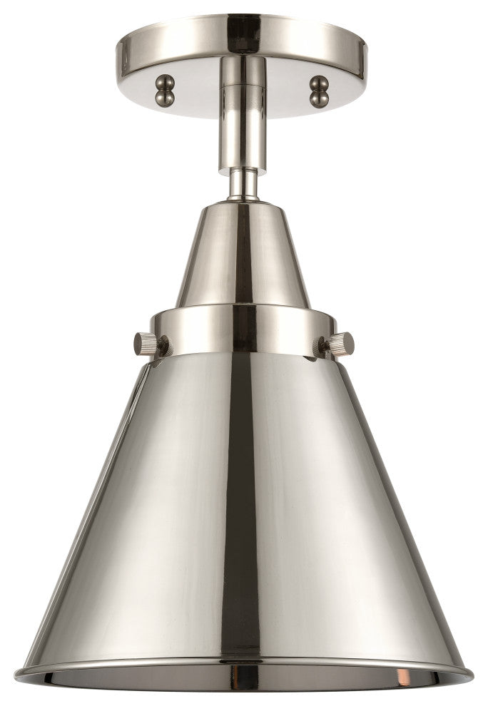 Innovations 447-1C-PN-M13-PN 1 Light Flush Mount, Polished Nickel