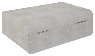 Uttermost Lalique White Shagreen Box