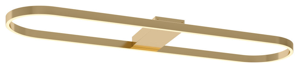 Glo 48'' LED Linear Semi-Flush, Satin Brass