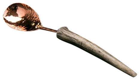 Relish Spoon, Copper, Antler Handle