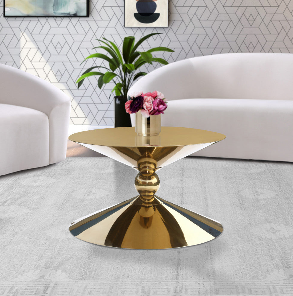 Malia Iron Coffee Table, Gold