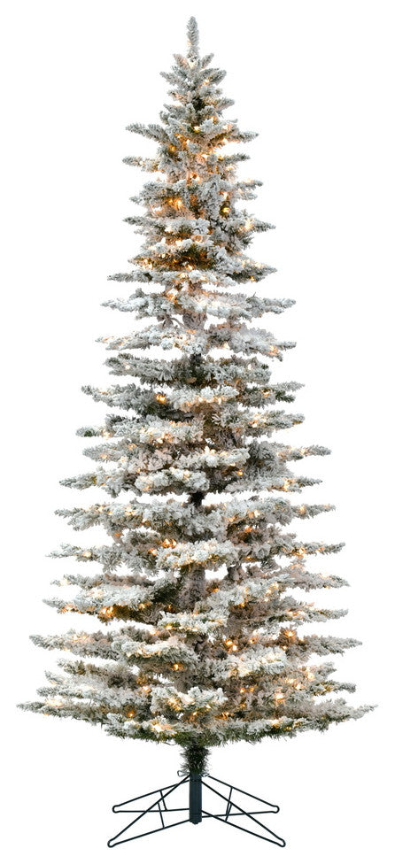 Vickerman A895081Led 9' Flocked Utica Christmas Tree, Warm White Lights