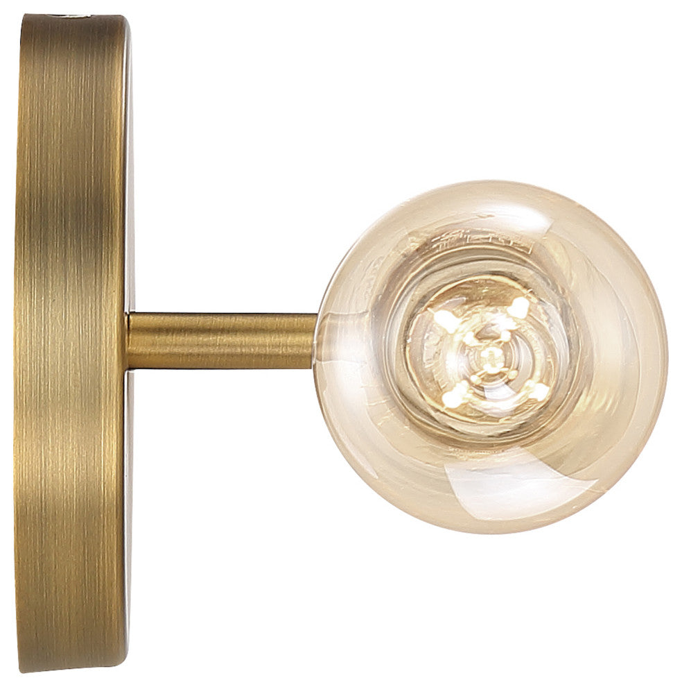 Iconic LED Wall Sconce in Antique Brushed Brass