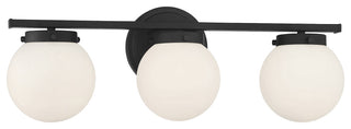 3-Light Bathroom Vanity Light, Matte Black