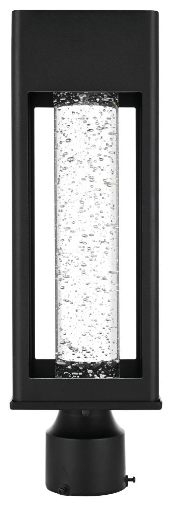 Home Living 18" LED Outdoor Post light, Black