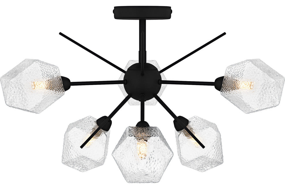 Quoizel PCSVD1724 Salvador 6 Light 24"W Semi-Flush Ceiling - Earth Black