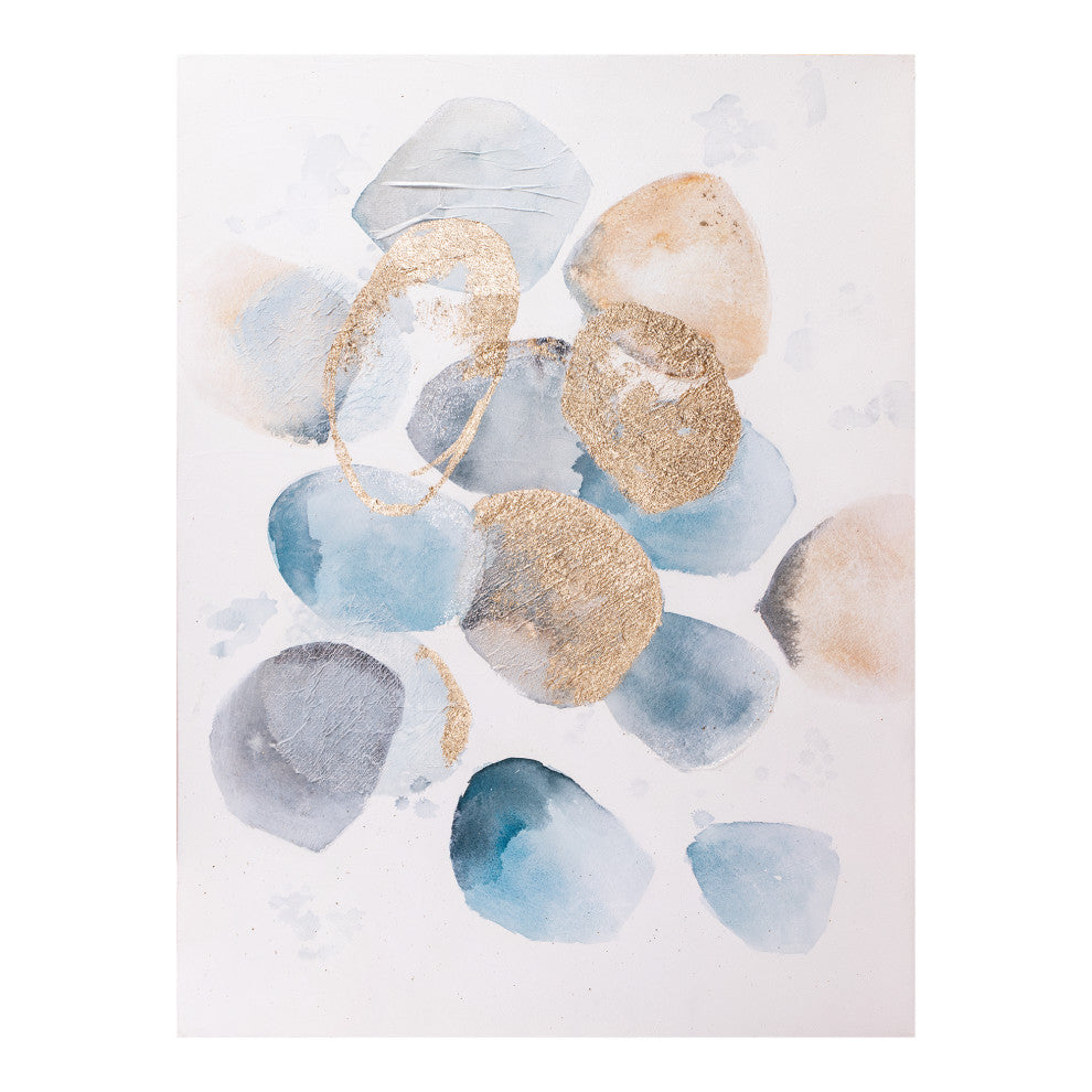 Contemporary River Rocks Wall Dcor - Multicolor