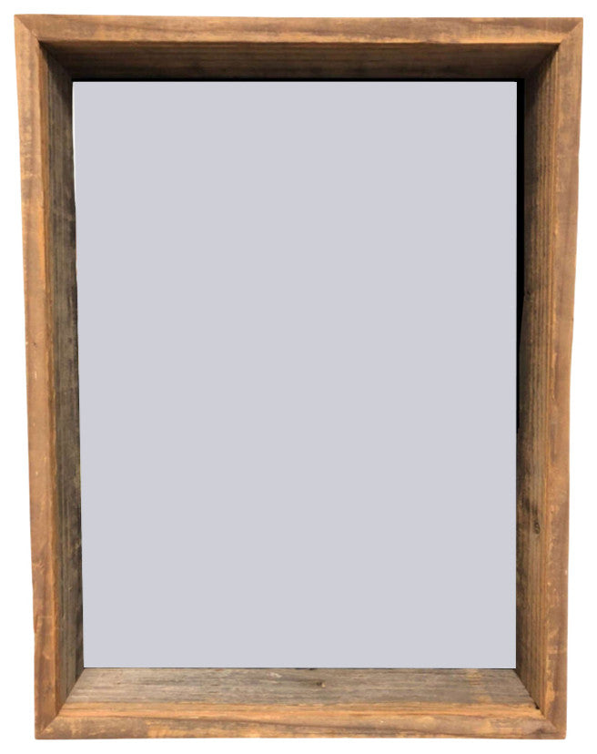8"x8" Rustic Farmhouse Gray Wood Shadow Box Frame