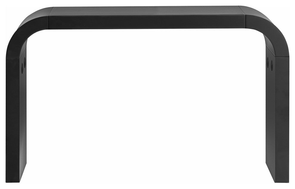 GDF Studio Modern Console Table, Side Cabinet & Versatile Storage, Bla