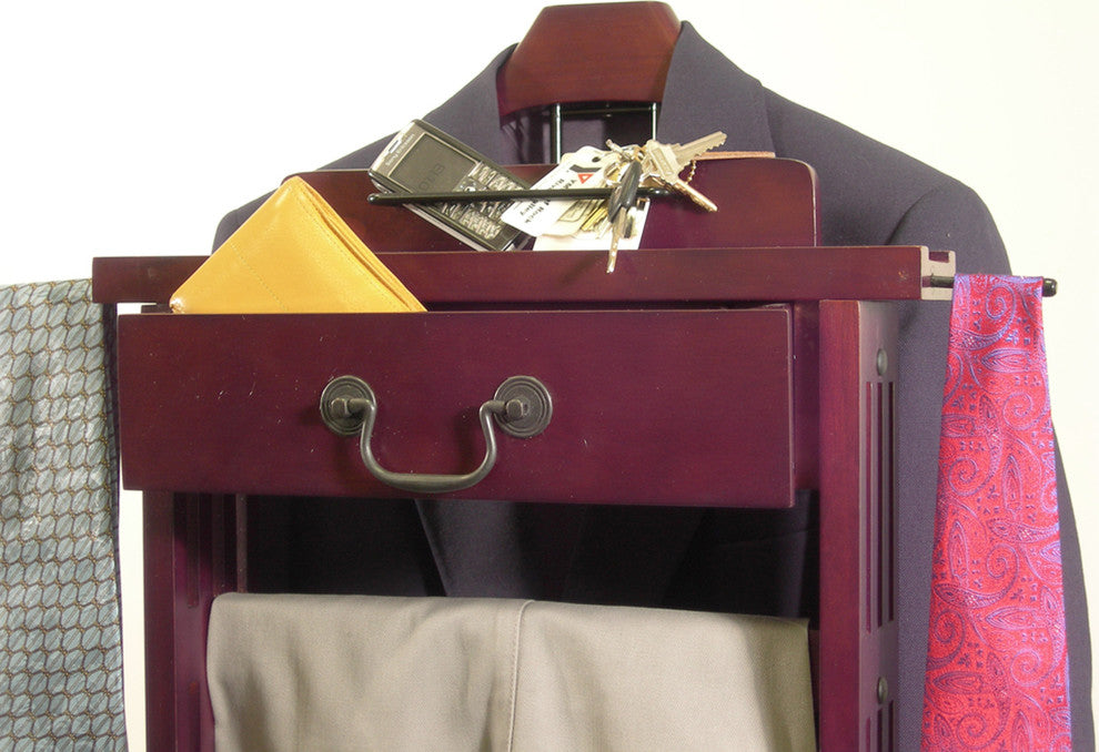 Proman Products Mission Valet, Dark Walnut