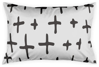 Hand-Drawn Swiss Cross King Pillow Sham