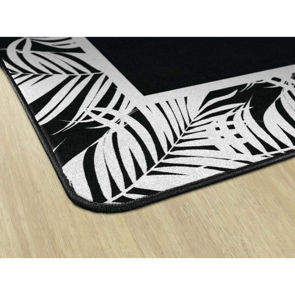 Flagship Carpets CA2008-44SG Simply Stylish Black/White Greenery Border