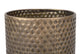 Textured Metal Bins/Plant Buckets, Set of 3, Burnished Gold