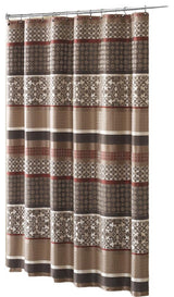 Madison Park Princeton Jacquard Shower Curtain, Red